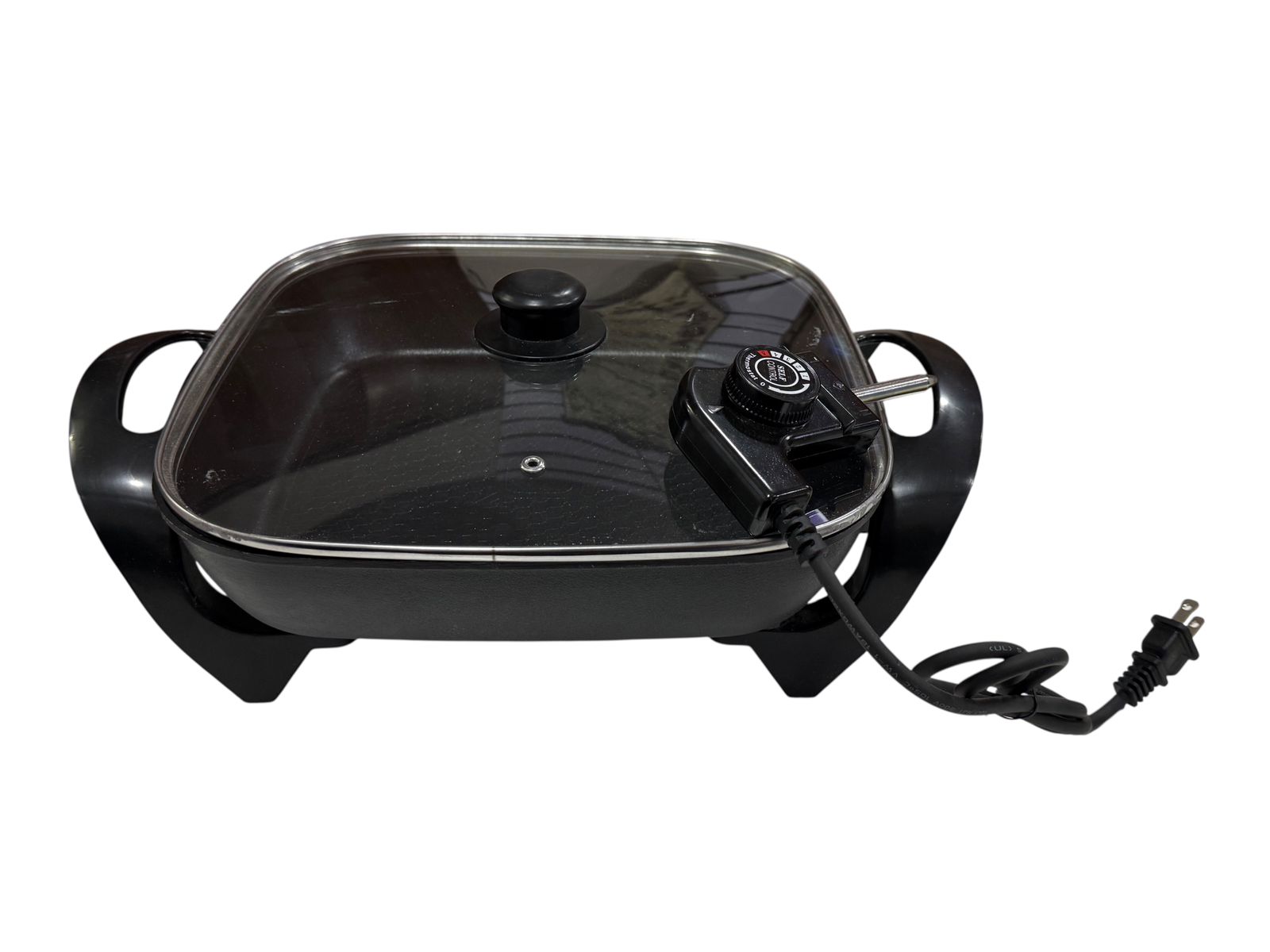 Sartén eléctrico con tapadera
